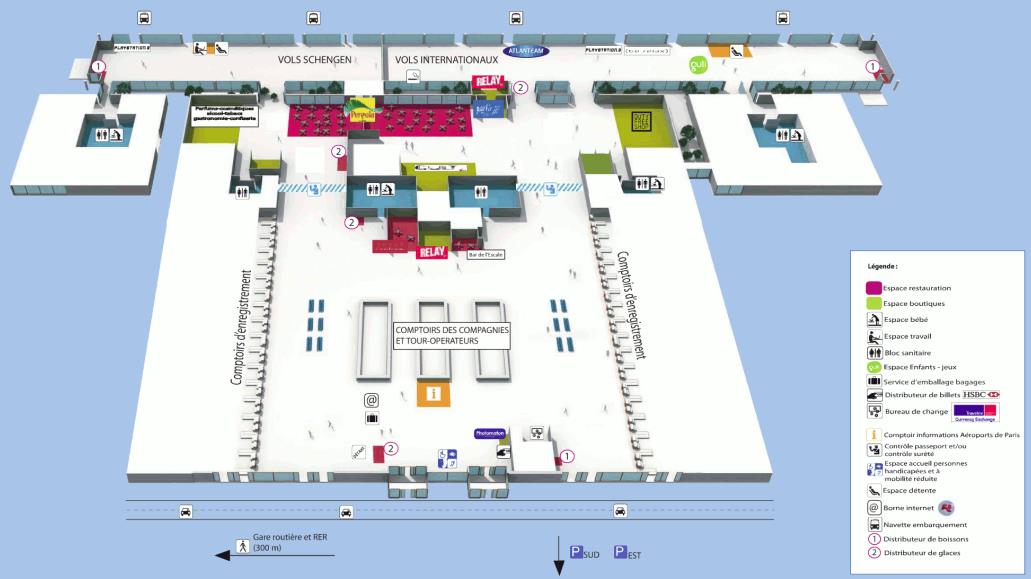 plan terminal 3 Roissy CDG
